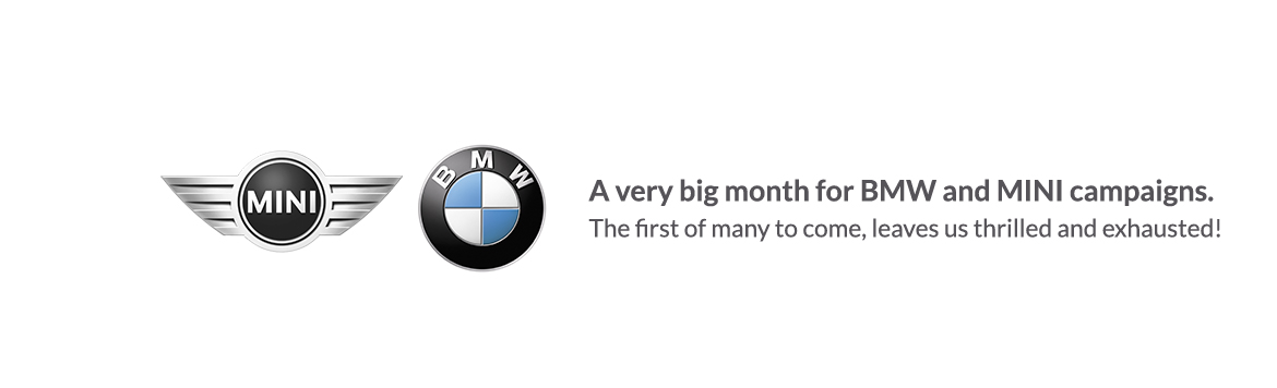 A very big month for BMW and MINI campaigns – September 2011